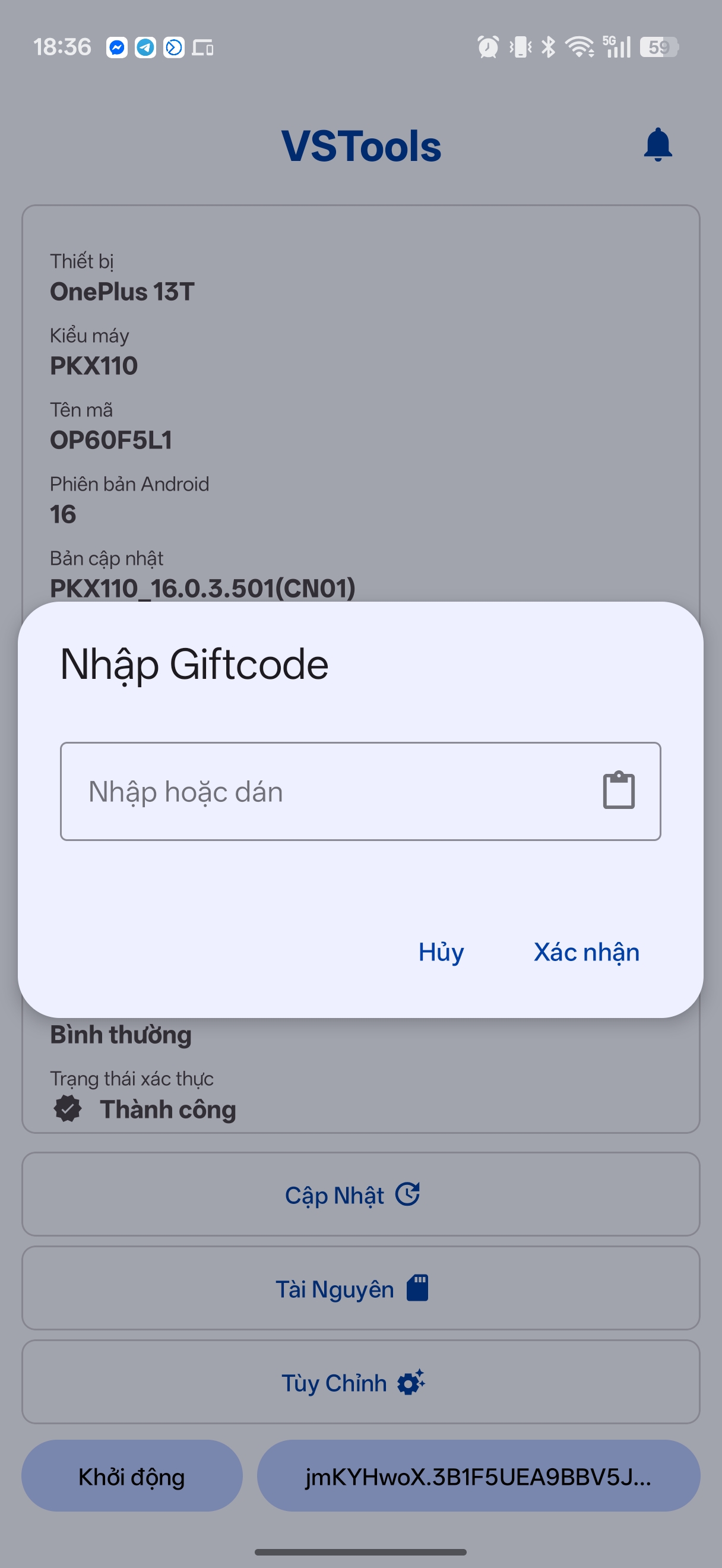 Bước 3: Nhập mã quà tặng và xác nhận